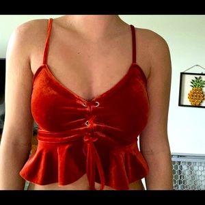Velvet crop top
